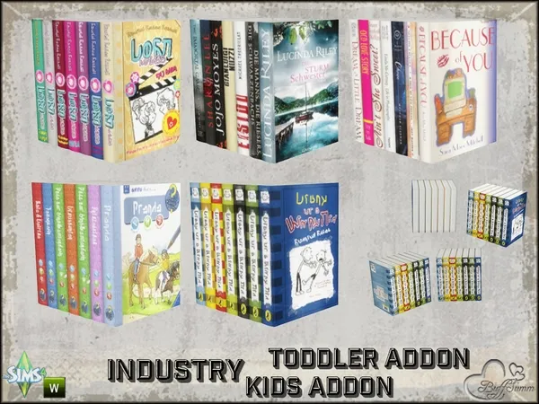 Industry Toddler and Kids Books v3 - The Sims 4 Custom Content