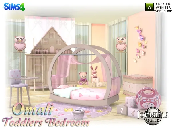 Alpha Omali Toddlers Bedroom - The Sims 4 Custom Content