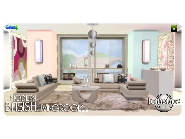 Alpha Basish Living Room - The Sims 4 Custom Content