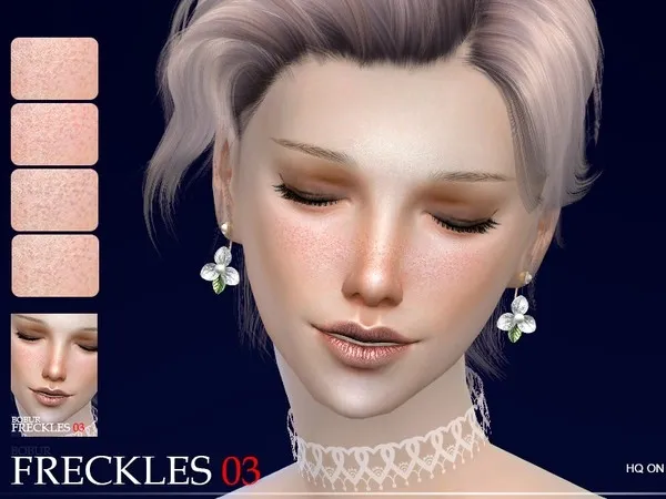 Alpha Bobur Freckles 03 - The Sims 4 Custom Content