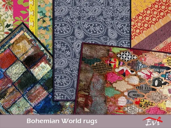 Alpha Boho World Rugs - The Sims 4 Custom Content