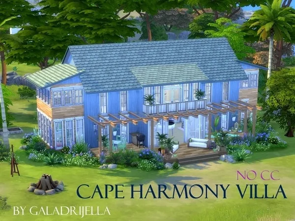Maxis Match Cape Harmony Villa - The Sims 4 Custom Content