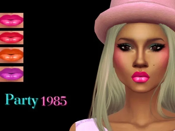 Alpha Party 1985 Lipstick - The Sims 4 Custom Content