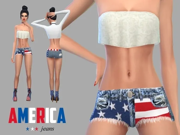 Alpha America Jeans - The Sims 4 Custom Content