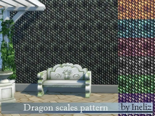 Alpha Dragon scales pattern - The Sims 4 Custom Content