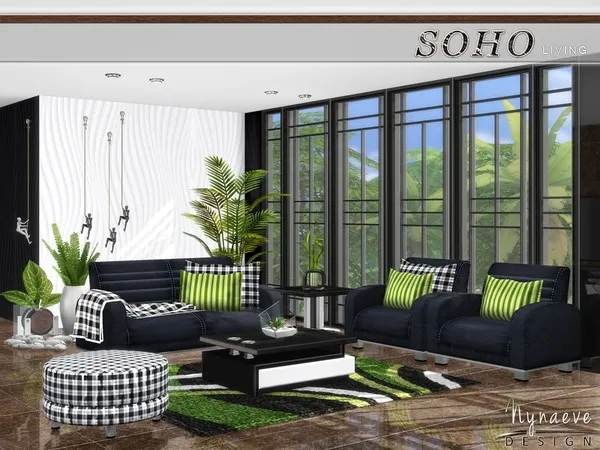 Alpha Soho Living Room by thesimsresource - The Sims 4 Custom Content