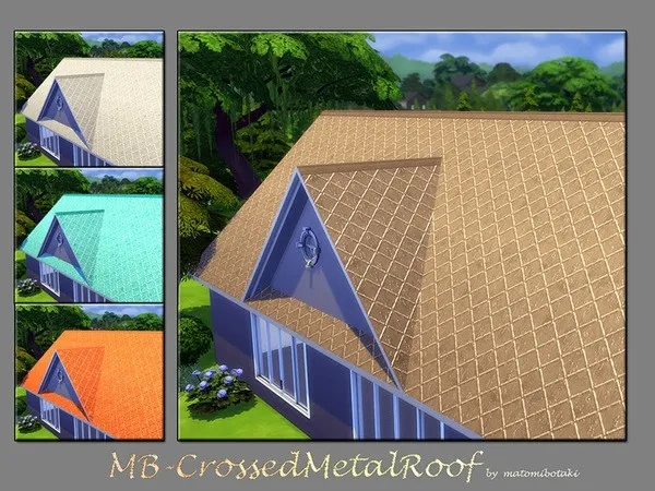 Maxis Match MB CrossedMetalRoof - The Sims 4 Custom Content