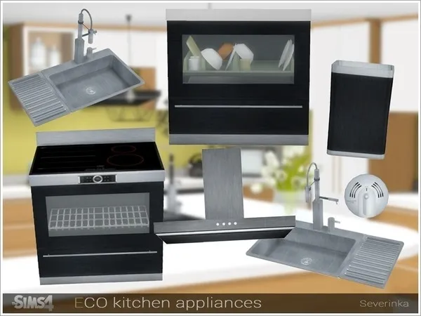 Alpha ECO kitchen appliances - The Sims 4 Custom Content