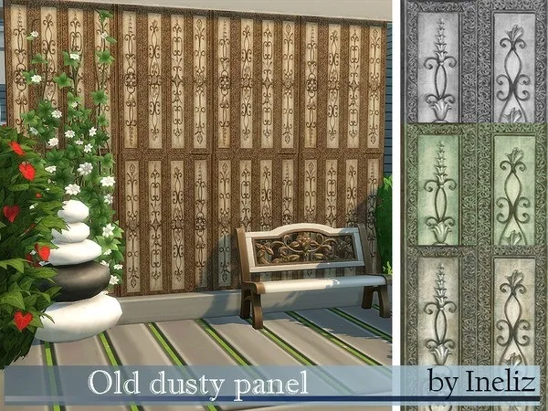 Alpha Old dusty panel - The Sims 4 Custom Content