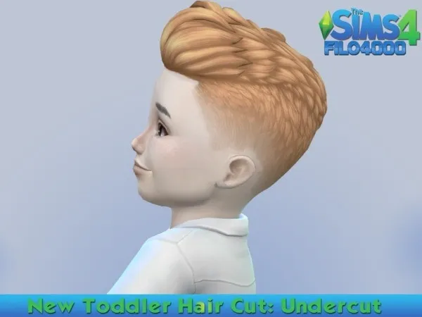 Alpha Toddler Hair 05 Undercut - The Sims 4 Custom Content