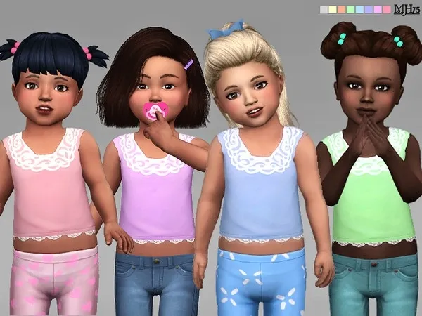 Alpha S4 Tiny Tots Toddler Tops - The Sims 4 Custom Content