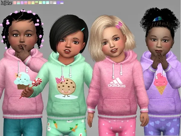 Alpha S4 Toddler Hoodies 2 [F] - The Sims 4 Custom Content