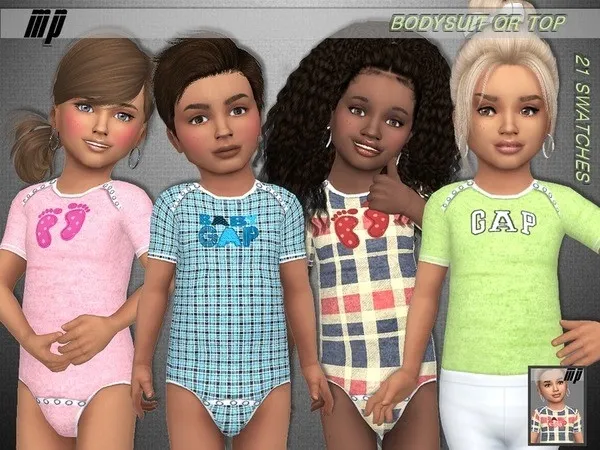 Alpha MP Toddler Fashion Bodysuit N1 - The Sims 4 Custom Content