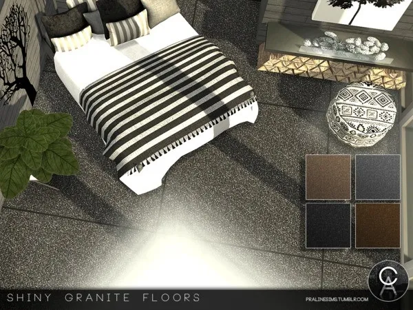 Alpha Shiny Granite Floors - The Sims 4 Custom Content
