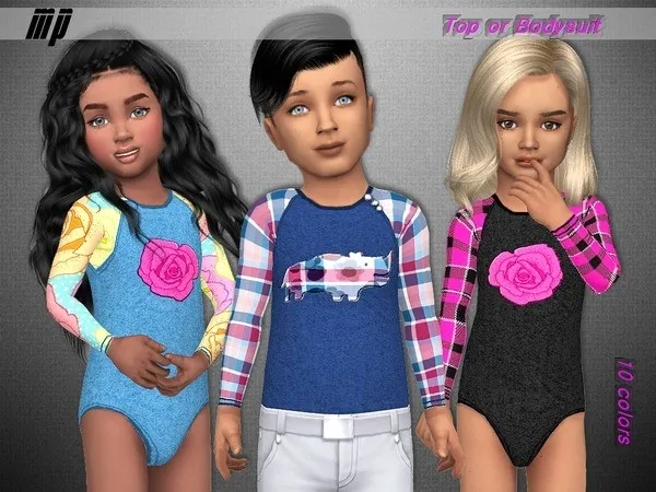 Alpha MP Toddler Fashion Bodysuit N2 - The Sims 4 Custom Content