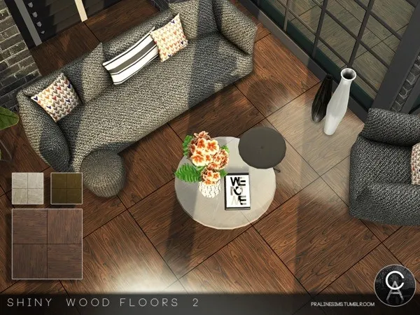 Alpha Shiny Wood Floors 2 - The Sims 4 Custom Content