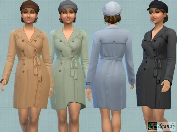 Maxis Match Trench Coat - The Sims 4 Custom Content