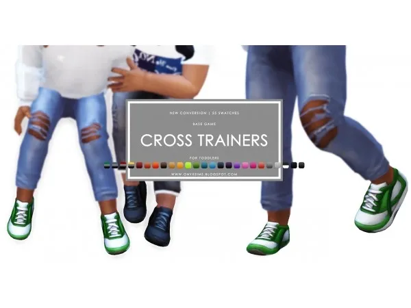 Alpha TODDLER CROSS TRAINERS - The Sims 4 Custom Content