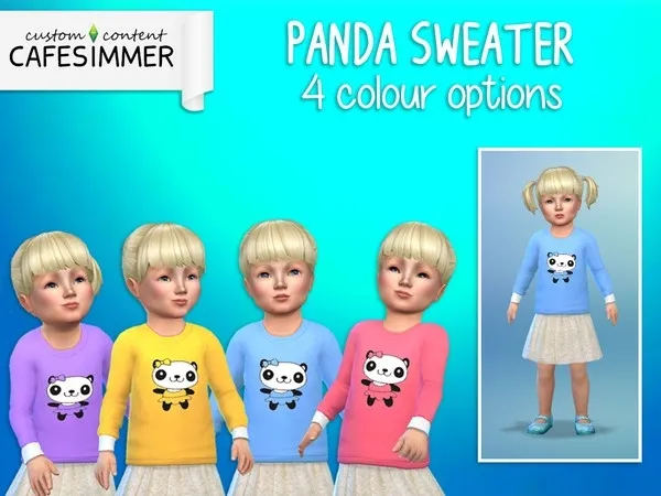 Maxis Match Cafesimmer Toddler Panda - The Sims 4 Custom Content