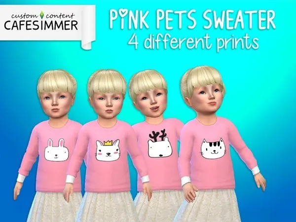 Alpha Cafesimmer Toddler Pink Pets - The Sims 4 Custom Content