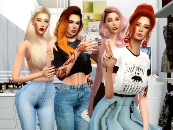 Alpha Friends Posepack - The Sims 4 Custom Content
