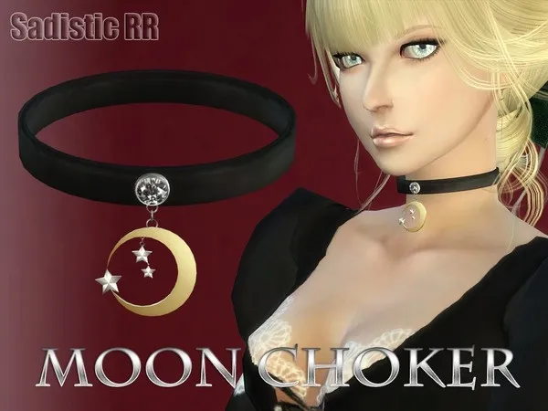Alpha MOON CHOKER - The Sims 4 Custom Content