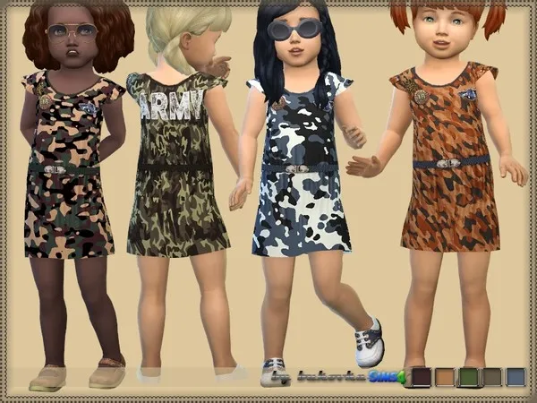 Alpha Dress Military - The Sims 4 Custom Content
