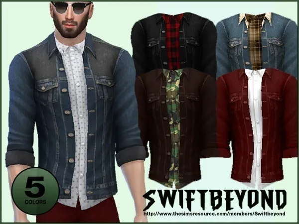 Alpha Denim Jacket - The Sims 4 Custom Content