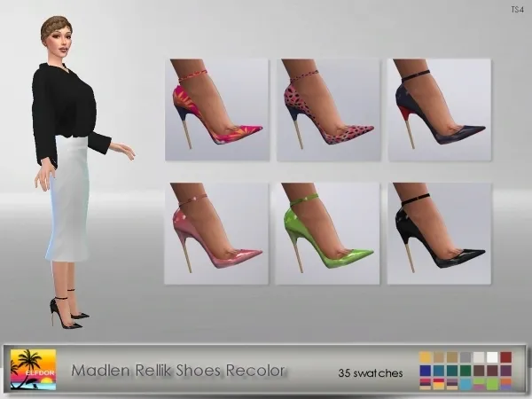 Alpha Madlen Rellik Shoes by elfdor - The Sims 4 Custom Content