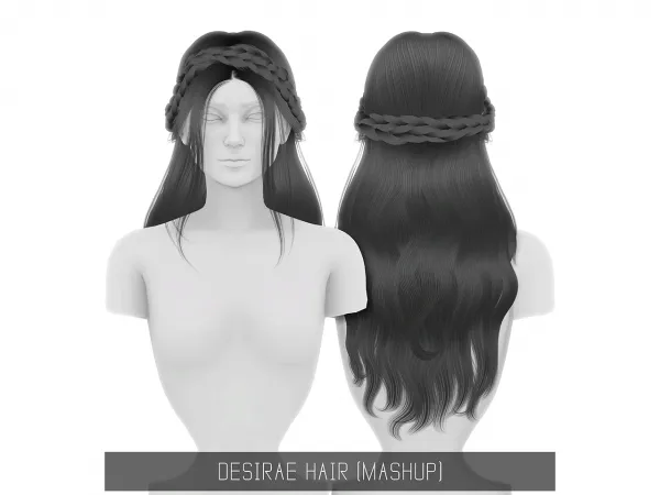 Alpha Desirae Hair - The Sims 4 Custom Content
