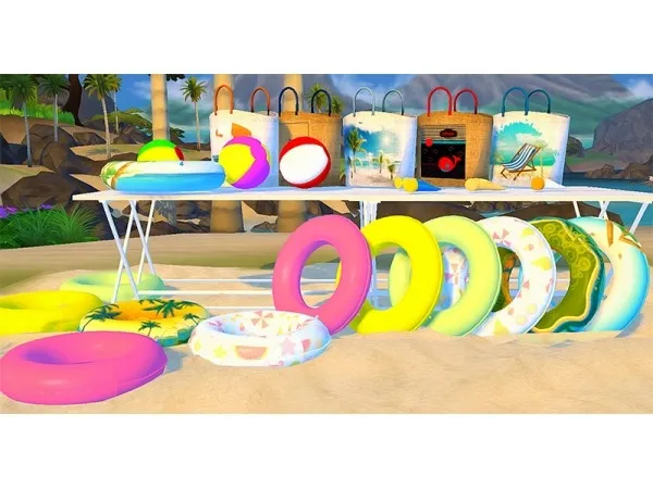 Maxis Match Summertime Decor Set - The Sims 4 Custom Content