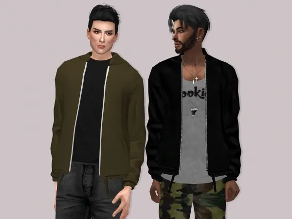 Semller GStar Jacket Male Version - The Sims 4 Custom Content