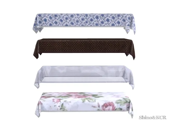 Shabby Chic Dining Table Cloth Square - The Sims 4 Custom Content