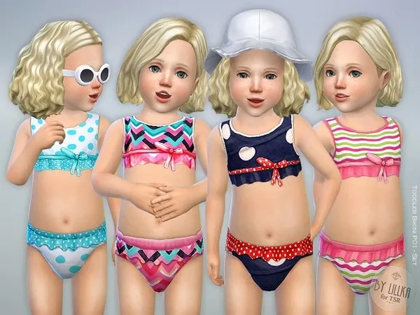 Alpha Toddler Bikini Set P01 - The Sims 4 Custom Content