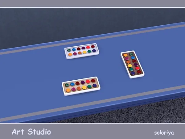 Art Studio Watercolor Paints - The Sims 4 Custom Content