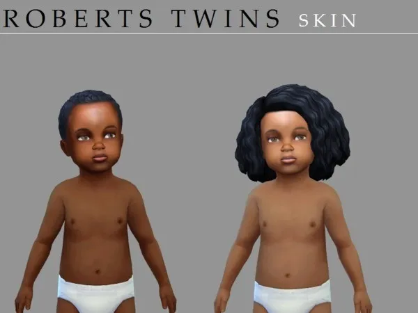 Alpha Roberts Twins Skin - The Sims 4 Custom Content