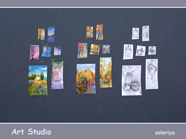 Art Studio Wall Paintings - The Sims 4 Custom Content