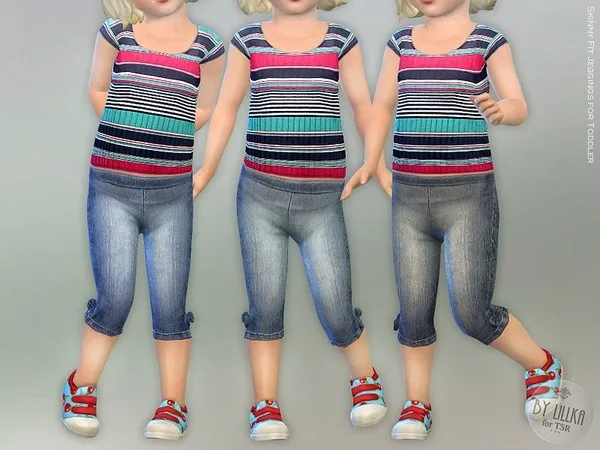 Alpha Skinny Fit Jeggings for Toddler - The Sims 4 Custom Content