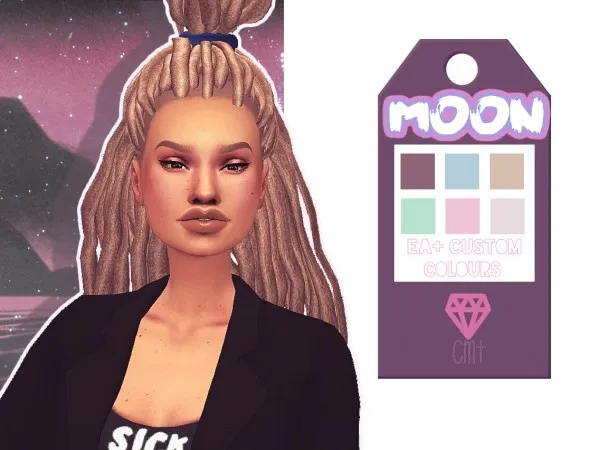 Maxis Match MOON hair - The Sims 4 Custom Content