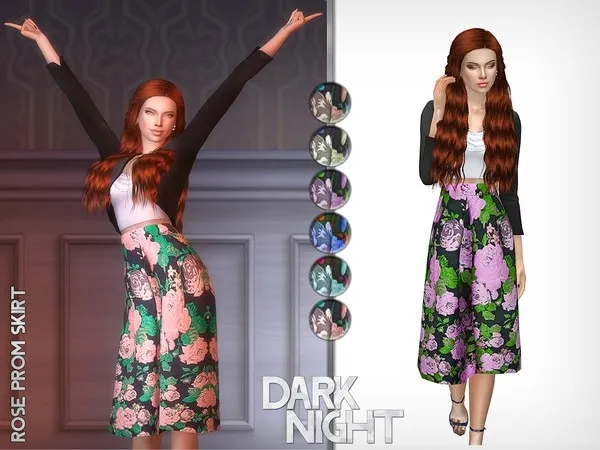 Alpha Rose Prom Skirt - The Sims 4 Custom Content