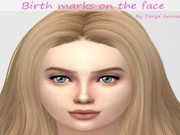 Alpha Birth marks on the face - The Sims 4 Custom Content
