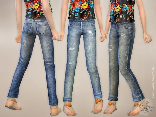 Alpha Girls Basic Skinny Jeans - The Sims 4 Custom Content