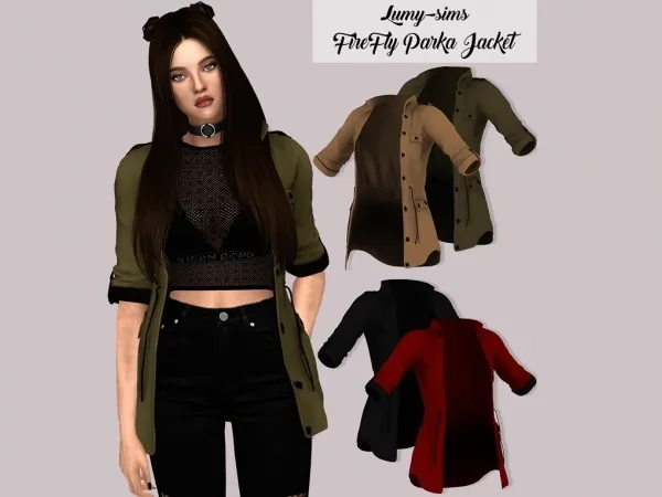 Firefly Parka Jacket - The Sims 4 Custom Content
