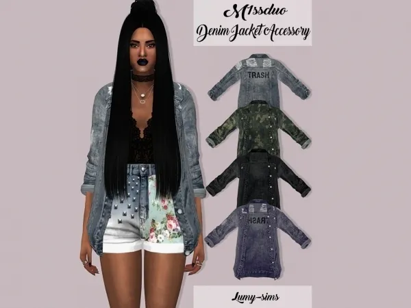 M1ssduo Denim Jacket by lumysims - The Sims 4 Custom Content