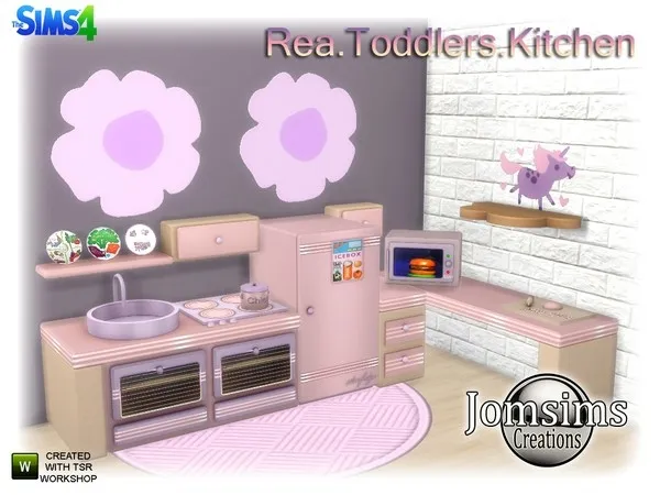 Alpha Rea Toddlers Kitchen - The Sims 4 Custom Content