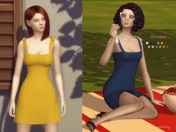 Alpha Sun Dress - The Sims 4 Custom Content