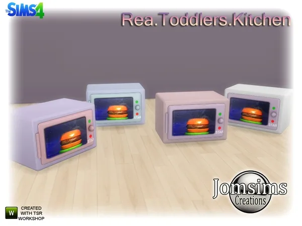 rea toddlers deco clutters microwave - The Sims 4 Custom Content