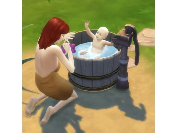 Maxis Match Toddler Washtub - The Sims 4 Custom Content