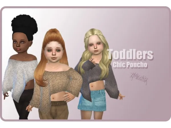 Alpha Chic Ponchos - The Sims 4 Custom Content