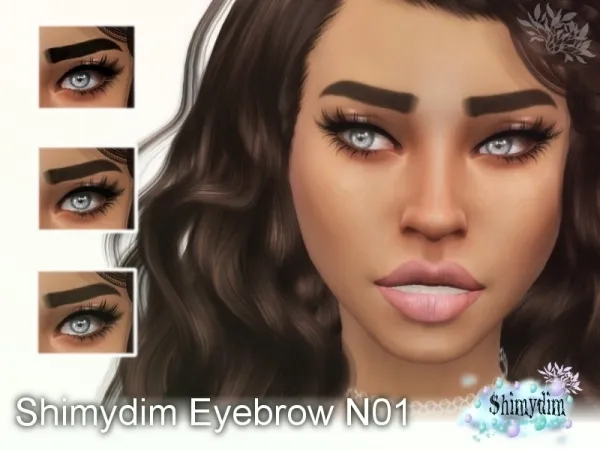 Alpha Shimydim Eyebrow 01 - The Sims 4 Custom Content